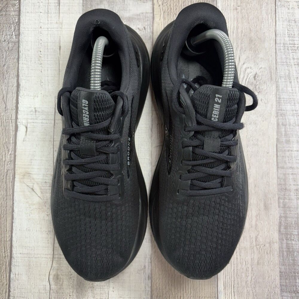 Brooks Glycerin 21 Men's 9.5 Running Shoes Athletic Sneakers DNA Triple Black - Picture 4 of 13
